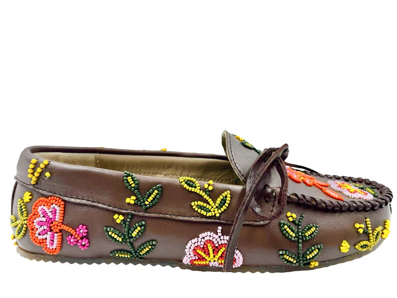 DE SIENA - Arianna Beaded Moccasinis Brown